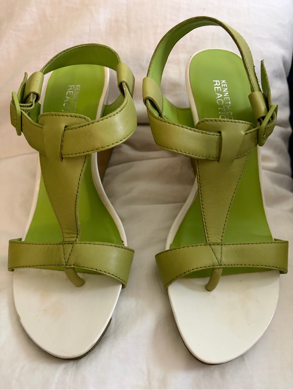 Kenneth Cole Reaction Lime Green Wedges - size 6